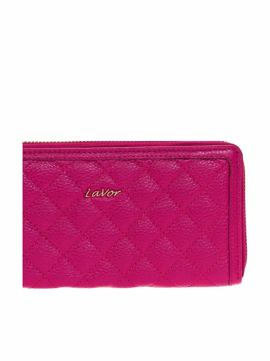 Large Leather Women's Wallet Classic with RFID Fuchsia