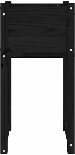 vidaXL Σετ 2 Ζαρντινιέρες Ξύλινες Μαύρες 40x81εκ.