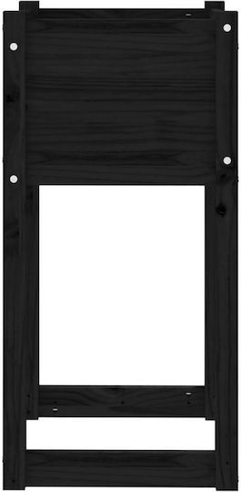 vidaXL Σετ 2 Ζαρντινιέρες Ξύλινες Μαύρες 40x81εκ.