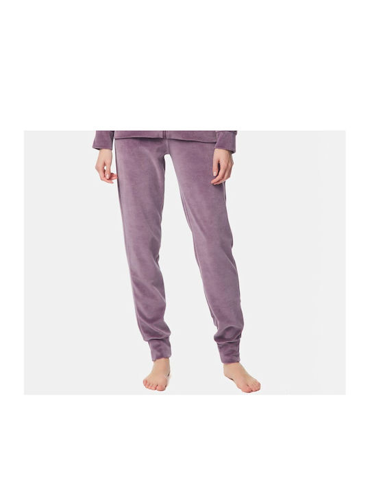 Minerva Winter Cotton Women's Pyjama Pants Purple