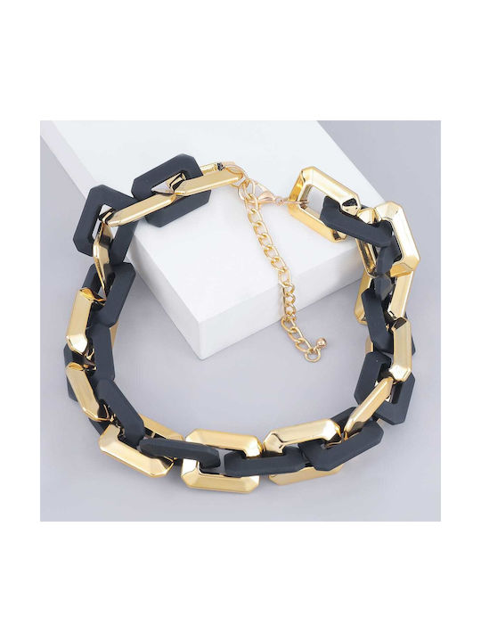 Women's neck chain, made of synthetic resin and CCB.