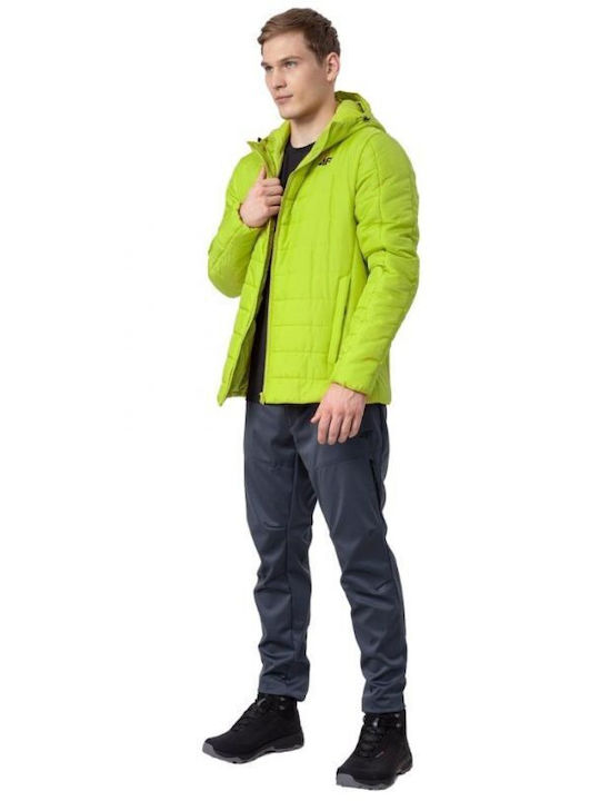 4F Herren Winter Jacke Puffer Gelb