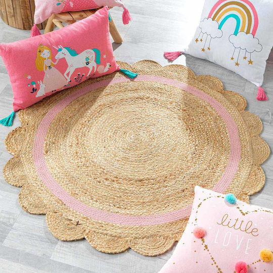 Kids Synthetic Rug Rosaly Round 90cm