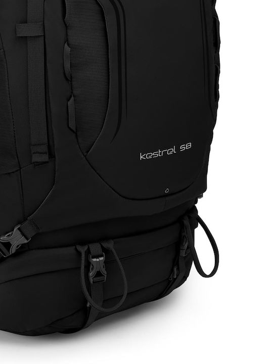 Osprey Kestrel 58 Ορειβατικό Σακίδιο 58lt Αδιάβροχο Μαύρο Trekking