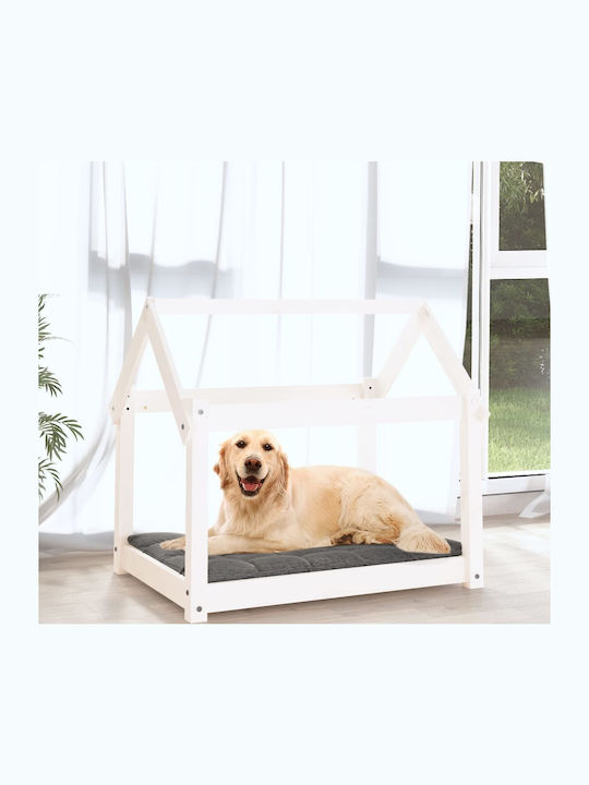 vidaXL Loft Bed Pat pentru câini Alb 81x60cm.