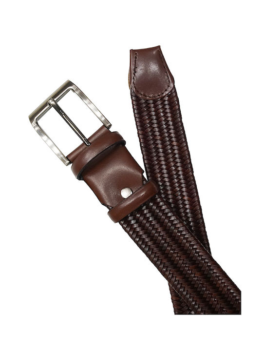 Gad Men's Leather Belt Brown (8660) (Leather)