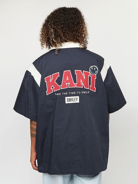 Karl Kani Men's Shirt Short Sleeve Blue