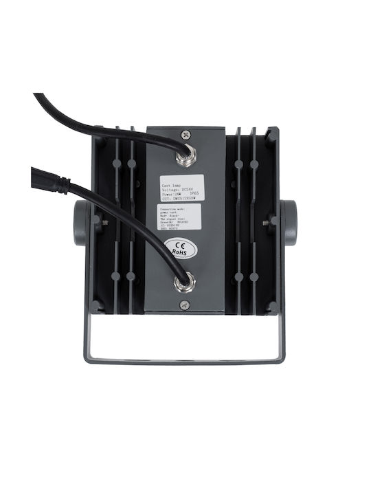 GloboStar Flood-Tiny Outdoor Floor Lamp LED Wall Washer 27W RGBW IP65 Gray