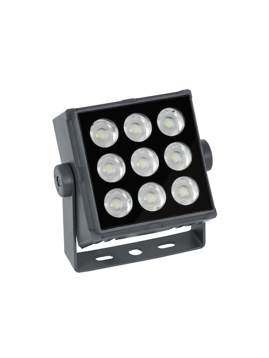 GloboStar Flood-Tiny Outdoor Floor Lamp LED Wall Washer 27W with Natural White Light IP65 Gray