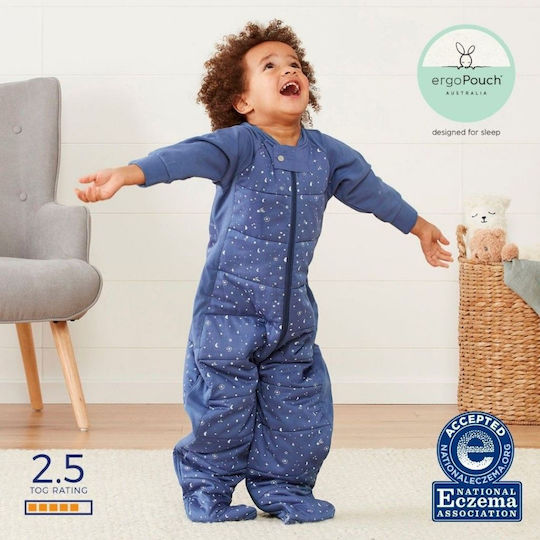 Ergo Pouch Winter Schlafsack mit Füßen Sleep Suit Bag 2.5 Tog Sky