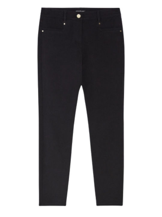 Damen Stoffhose in Skinny Passform Schwarz