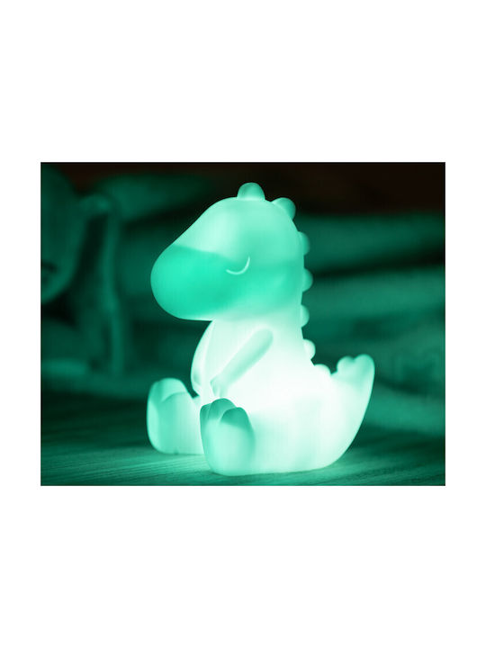 Kiokids Led Παιδικό Διακοσμητικό Φωτιστικό Dino Πράσινο 16x8x11εκ.