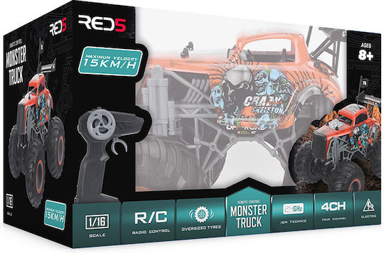 The Source Τηλεκατευθυνόμενο Αυτοκίνητο Monster Truck Κόκκινο