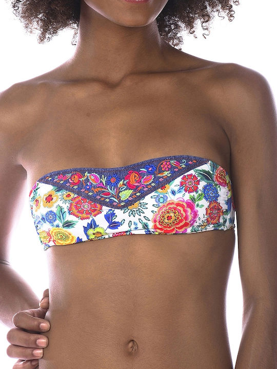 Strapless Bikini Pomo Camino with Detachable Straps Multicolour Floral