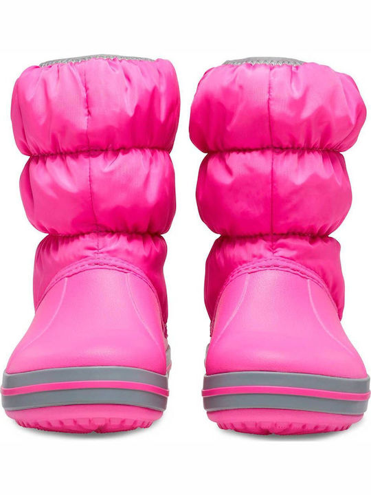 Winter Puff Anatomical Kids Snow Boots Fuchsia