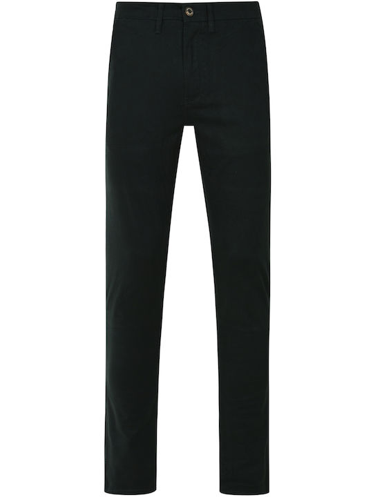 Rebase Herrenhose Chino Elastisch in Normaler Passform Schwarz