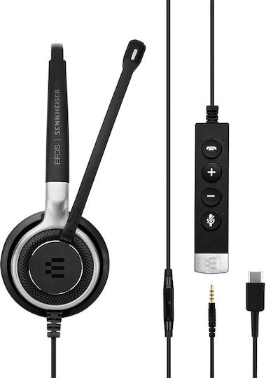 Epos Impact SC 635 USB-C Monaural On Ear Multimedia Ακουστικά με μικροφωνο