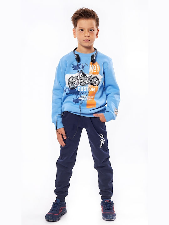 Hashtag Kids Sweatpants Set Light Blue 2pcs