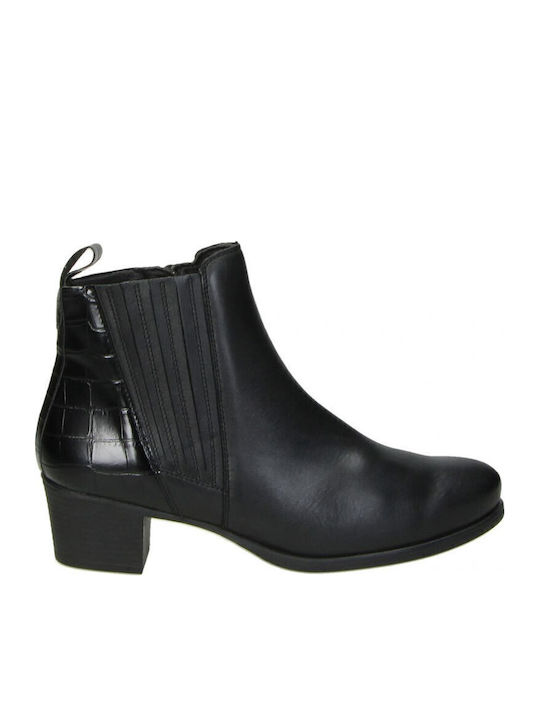 Neus17 Leder Stiefeletten Damen Schwarz