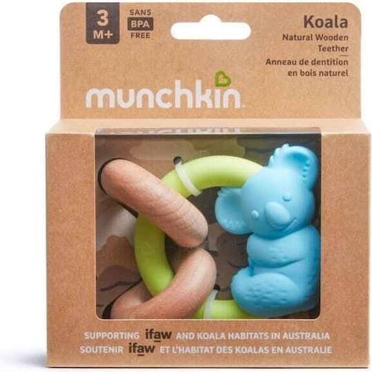 Munchkin Wildlove Koala Teether Ring for Teething BPA Free Silicone for 3 Months+
