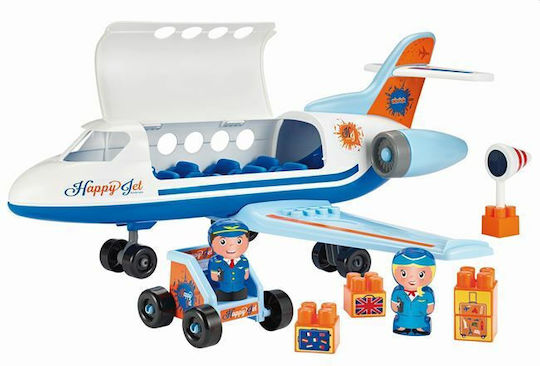 Ecoiffier Blocuri Abrick Set Avion Jet cu Echipaj pentru 1.5+ Ani