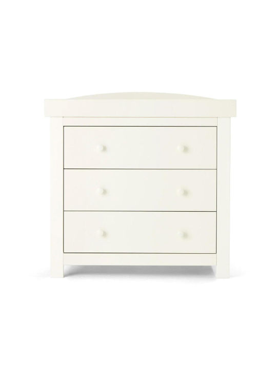 Mia Baby Dresser with 3 Drawers White 95.5x50x95cm