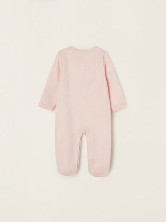 Zippy Baby Bodysuit Set Long-Sleeved Velvet Pink