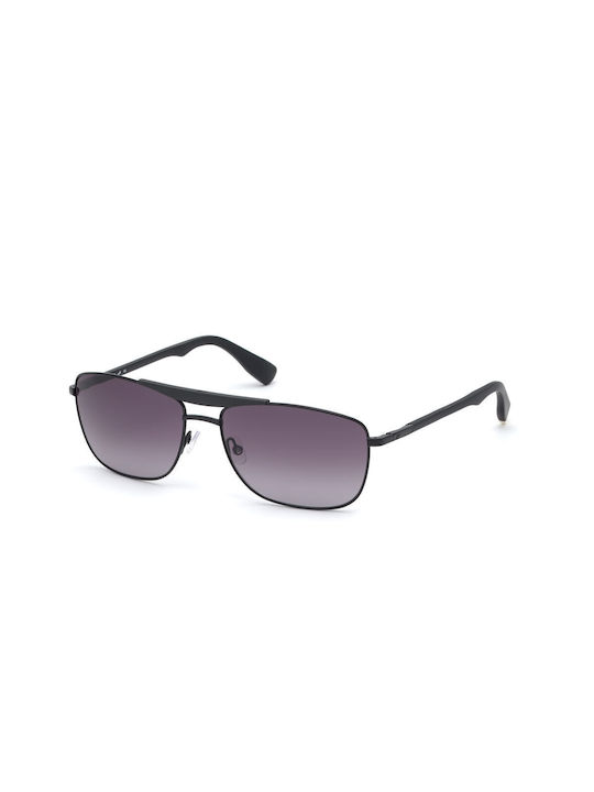 Web Sunglasses with Black Frame and Gray Gradient Lens WE0274 01B