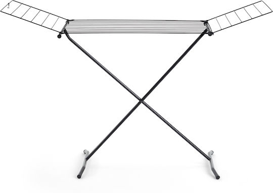 Rayen Metallic Folding Floor Clothes Drying Rack with Hanging Length 18m