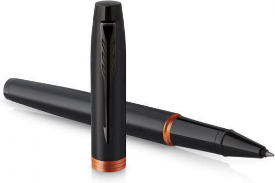 Parker IM Flame Pen Set Rollerball Orange Ring BT in a case (in a paper cassette)