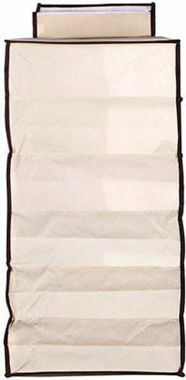 Viosarp Fabric Hanging Storage Case For Clothes in Ecru Color 30x30x60cm 1pcs