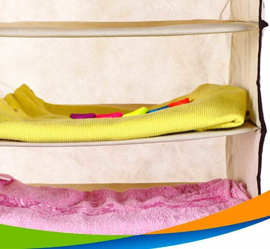 Viosarp Fabric Hanging Storage Case For Clothes in Ecru Color 30x30x60cm 1pcs