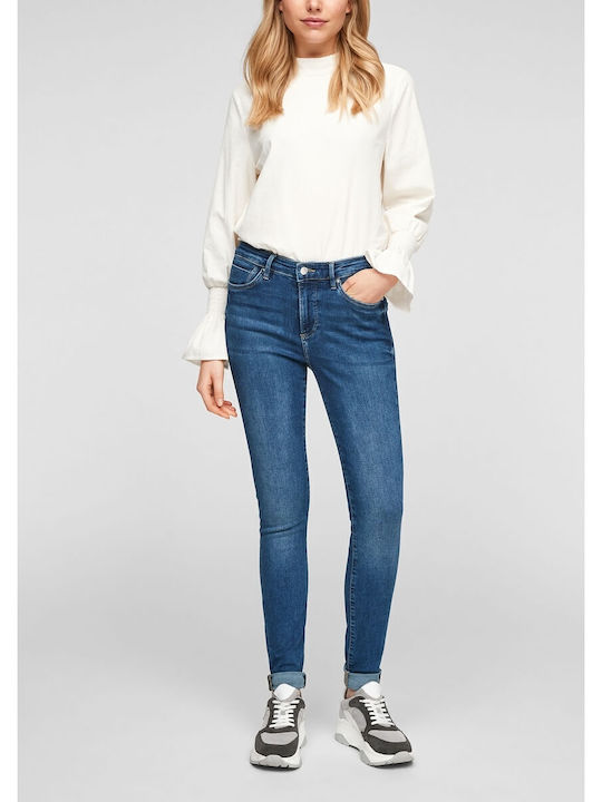 Izabell Γυναικείο Jean Παντελόνι Mid Rise σε Skinny Εφαρμογή Royal Blue