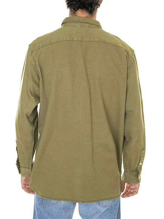 Jackson Worker Overshirt Long-sleeved Denim Shirt Green Gar