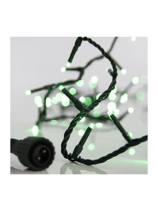 Programmable Christmas LED Light Green 11.95m Eurolamp