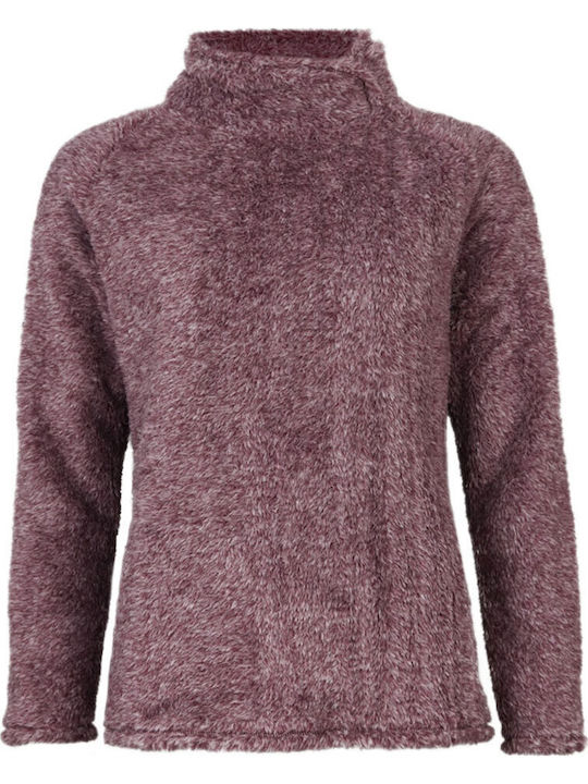 Winterlich Damen Bluse Langärmelig Lila