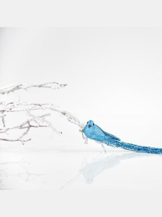 Eurolamp Christmas Plastic Figure Little bird Blue Height 4cm 6pcs
