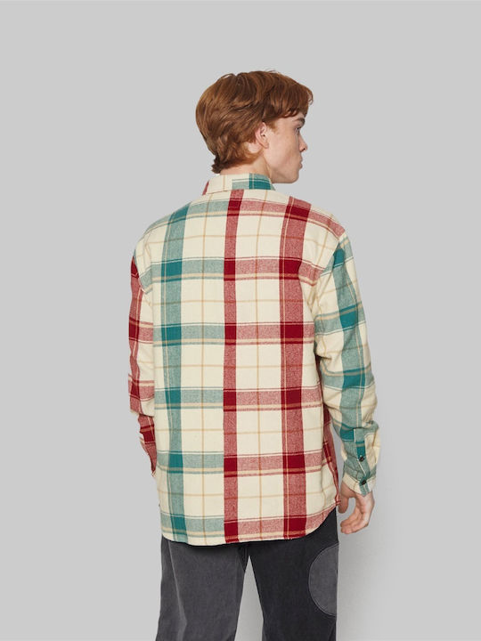 Long-sleeved Flannel Shirt Checked Multicolour