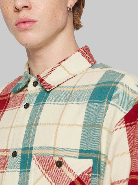 Long-sleeved Flannel Shirt Checked Multicolour
