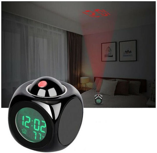 DOL-2028 Ceas De Masă Digital LED Din Plastic Cu Ceas Deșteptător Negru TS1253