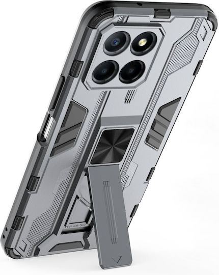Shockproof Armor Back Cover Πλαστικό Μαγνητικό Γκρι (Honor X8)