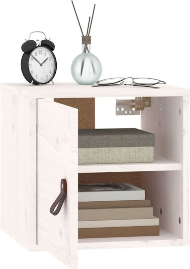 Dulap Suspendat pentru Sufragerie din Lemn Masiv Alb 31.5x30x30cm