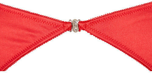 Cottelli Collection Passionate Shelf Bra Set Sexy Σετ Εσωρούχων με Δαντέλα & Ζαρτιέρες Red 3τμχ