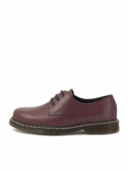 Commanchero Original Women's Leather Derby Shoes Burgundy