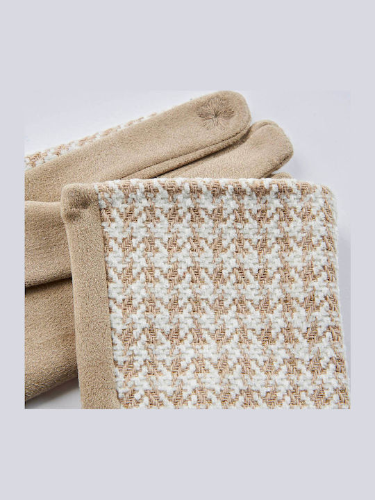 Beige Handschuhe Berührung