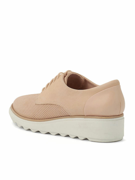 Sharon Crystal Leder Damen Oxfords in Rosa Farbe