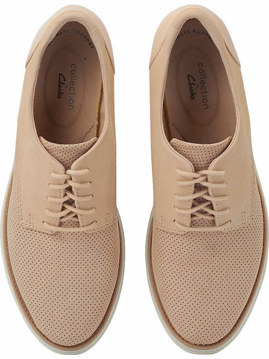 Sharon Crystal Leder Damen Oxfords in Rosa Farbe