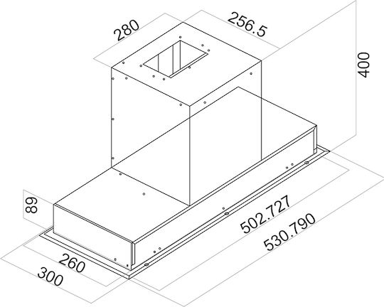 Davoline Inside 90 IX Μηχανισμός Απορρόφησης 90cm Λευκός