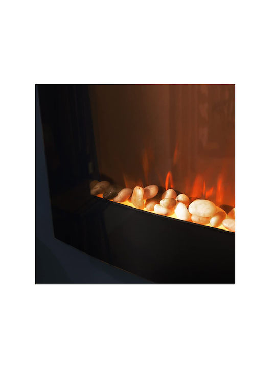 Cecotec Ready Warm 2650 Curved Flames Connected Wall Mounted Electric Fireplace 2000W 66x52cm Black