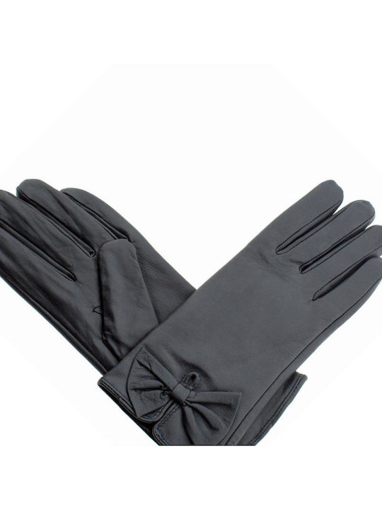 Verde 02-260 Marineblau Leder Handschuhe